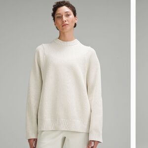LULULEMON COTTON BLEND CREW NECK SWEATER